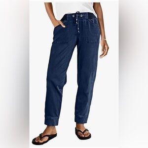 Flamingals Straight Leg Mid Waist Drawstring Pants Patch Pockets Medium NWT